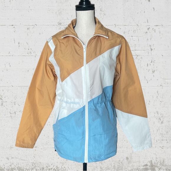 NWT Women's Urban Outfitters Austen Colorblock Windbreaker Jacket Size XS - Picture 3 of 14